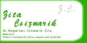 zita csizmarik business card